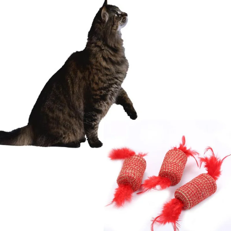 Интерактивные игрушки для кошек сизаль барабан шлифовальный коготь домашних