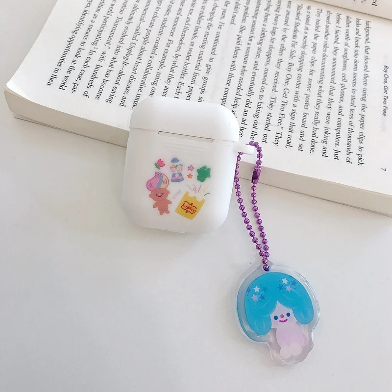 Чехол с мультяшной улыбкой для наушников Airpods 2 Чехол защитный чехол для Airpods 1 чехол для наушников Мягкие силиконовые наушники-капельки чехол сумка - Цвет: Pattern 2