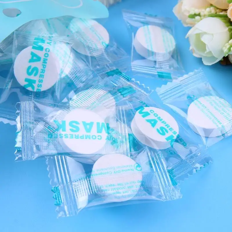 Сжатый лице маска Для женщин DIY одноразовые маски Acne нежную кожу увлажняющий
