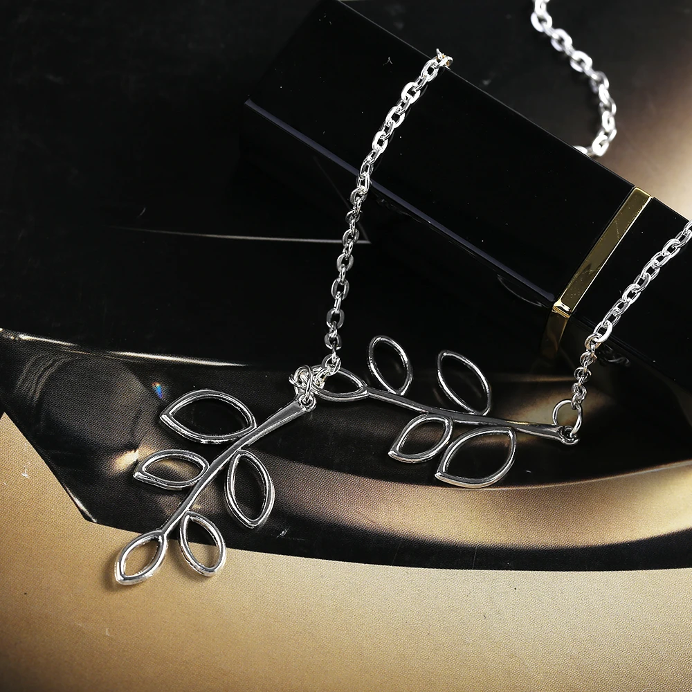 Korean version of jewelry simple metal leaves necklace cross tassel short Necklaces &amp Pendants Vintage Necklace Women | Украшения и