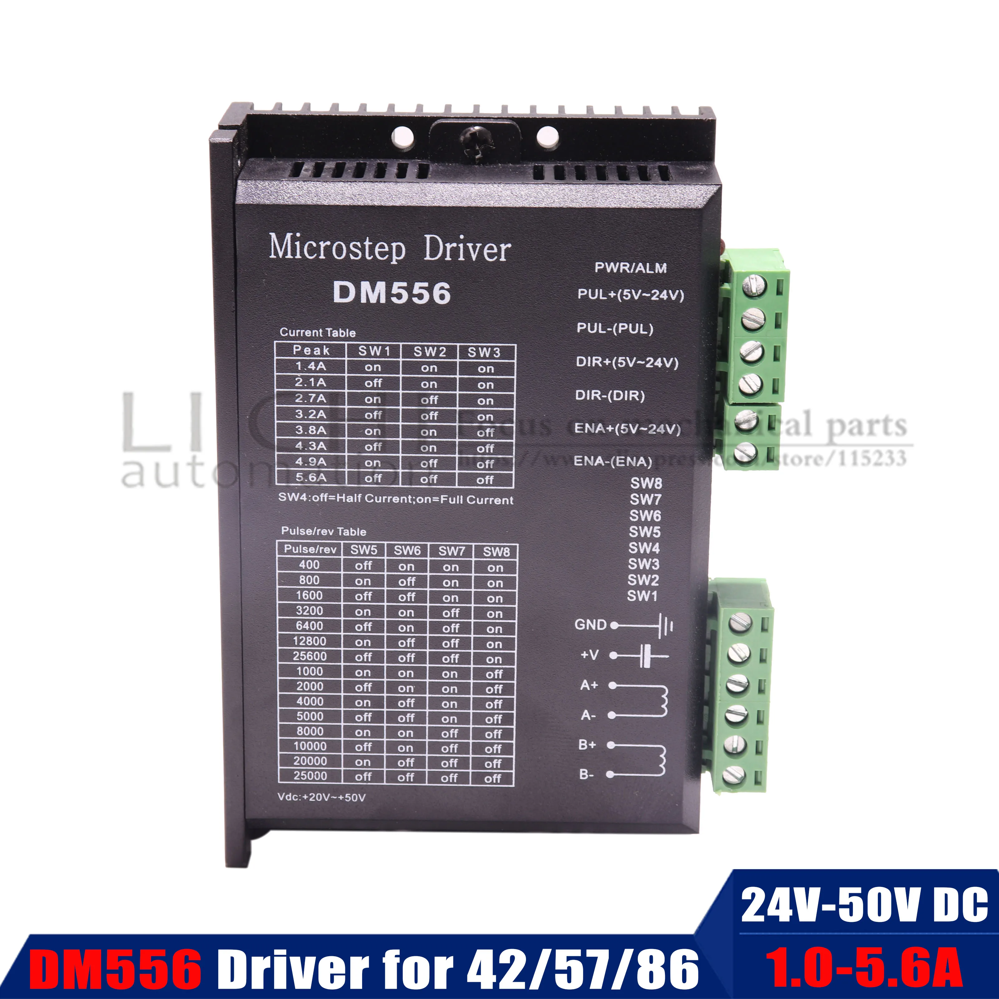 Цифровой Драйвер шагового двигателя DM556 2 фазный контроллер для NEMA17 NEMA23 NEMA34 5 6 А 57