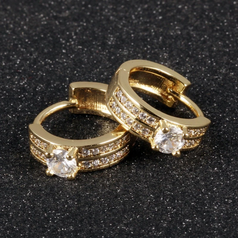 

Trendy Huggie Earrings Solid Gold Filled Hoop Earrings
