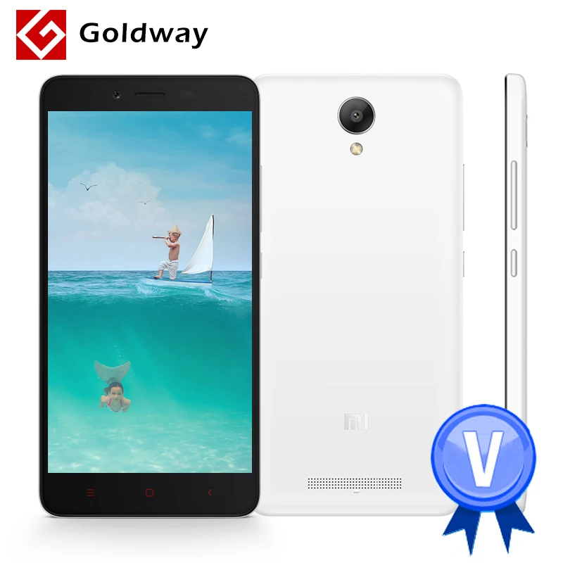 Silver VIP! Original Xiaomi Redmi Note 2 TD Mobile Phone MTK Helio X10 Octa Core 5.5" 1920X1080 2GB RAM 16GB ROM 4G LTE Unlocked