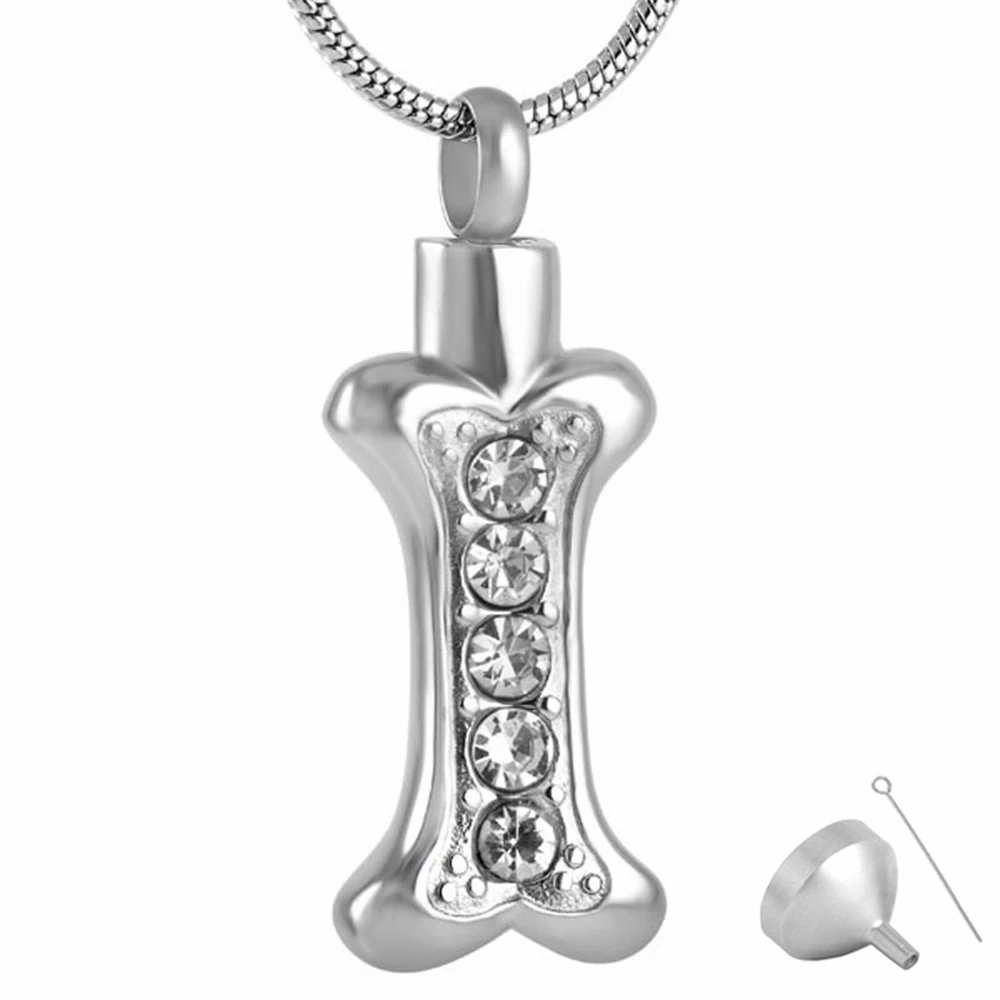 Памятный сувенир из нержавеющей стали Форма кость собаки 8044 для кремации