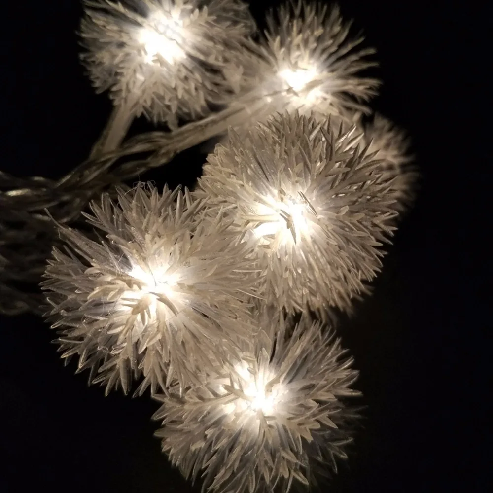 2017 Снежный Ком Многоцветная СВЕТОДИОДНАЯ Строка Хлопья Снега Огни Аккумулятор