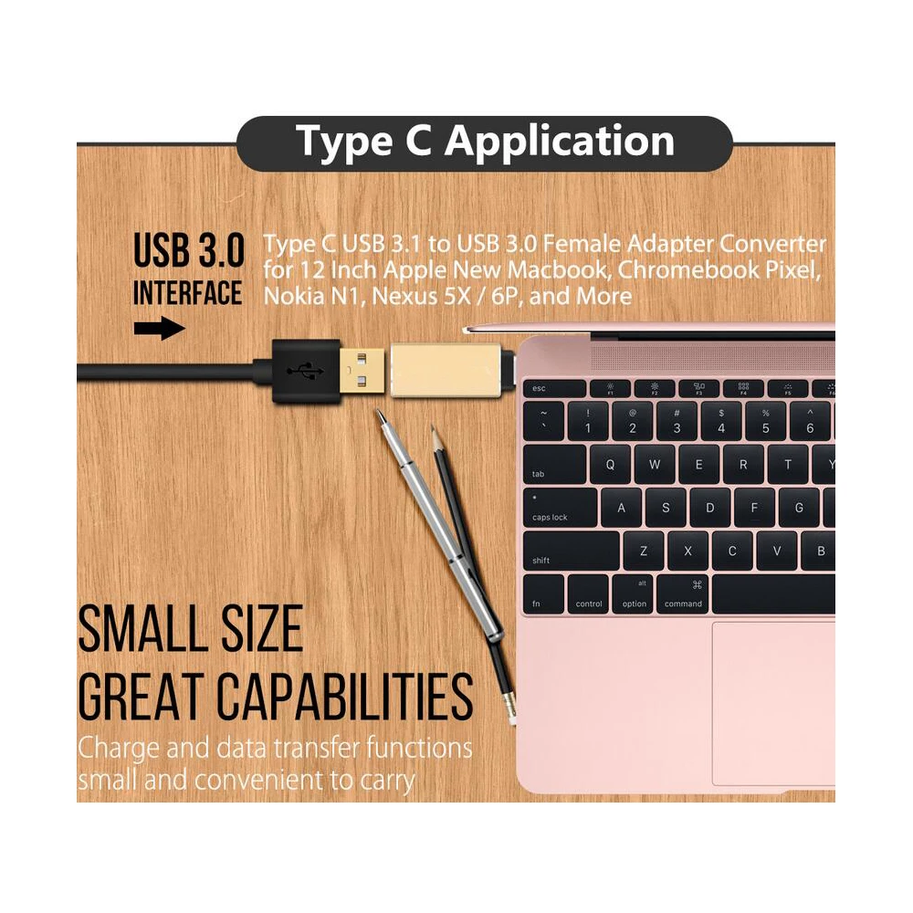500 шт. Алюминий сплав USB3.0 к Тип c 3.1 адаптер Тип-C на USB OTG конвертер для Samsung