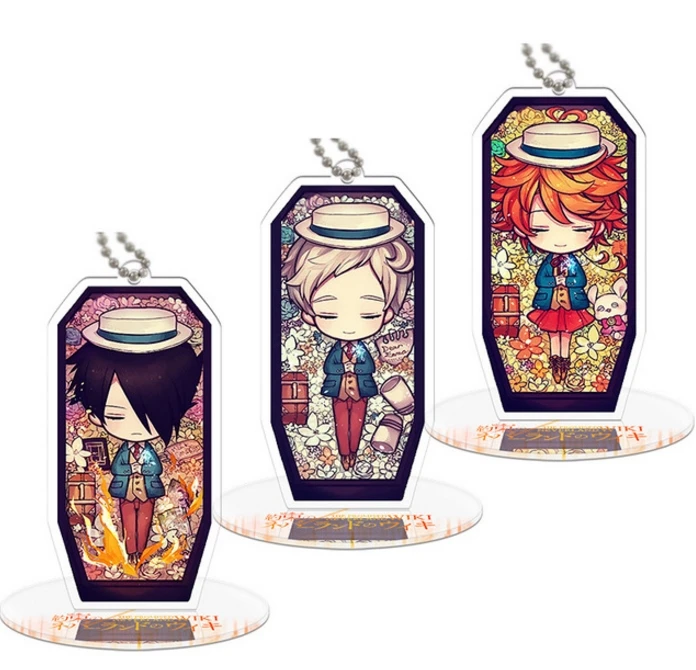 10 шт./лот The Promised Neverland Эмма Норман Рэй Косплей Вечеринка Акриловый Брелок-ключ Кулон для телефона Модельная игрушка Подарки.