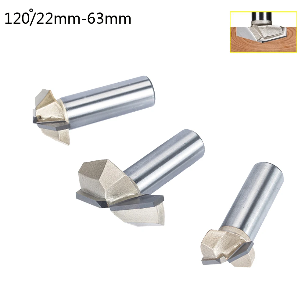 

22-63 мм/120 градусов гравировка V Groove Bit маршрутизатор гравировка Деревообработка инструменты