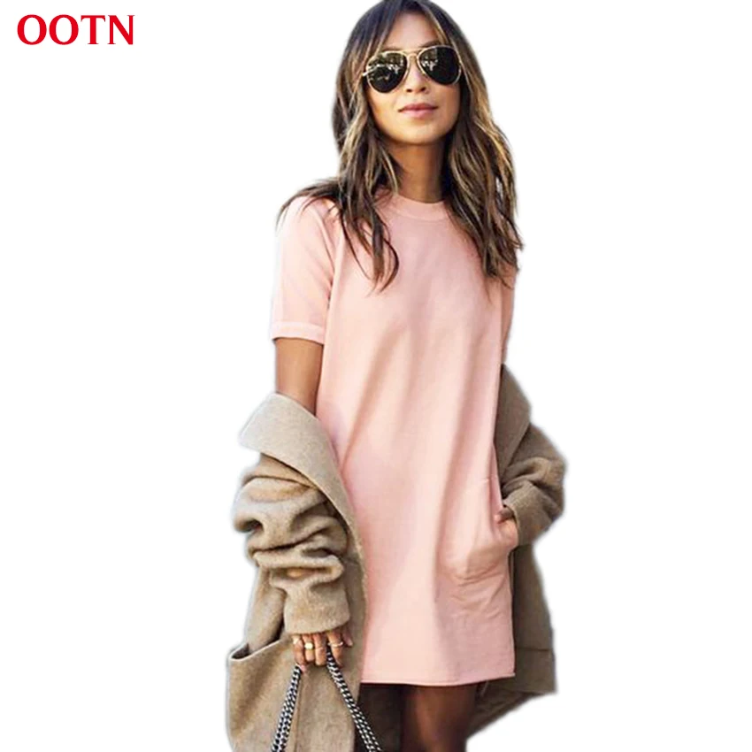 OOTN Хлопковое платье для женщин розовый Сарафан женский на лето и весну два