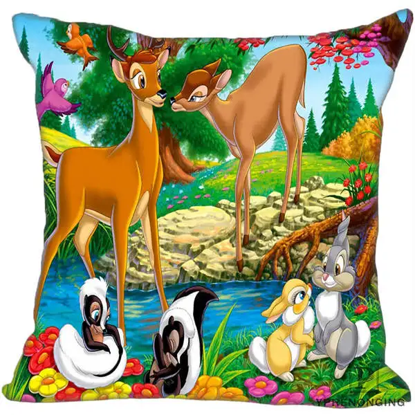 Square Pillowcases Декоративная Наволочка на заказ Бэмби и Фалин квадратная Наволочка на молнии лучший подарок 35X35,40x40,45x45 см(одна сторона) 180516-03 - Цвет: Square Pillowcases