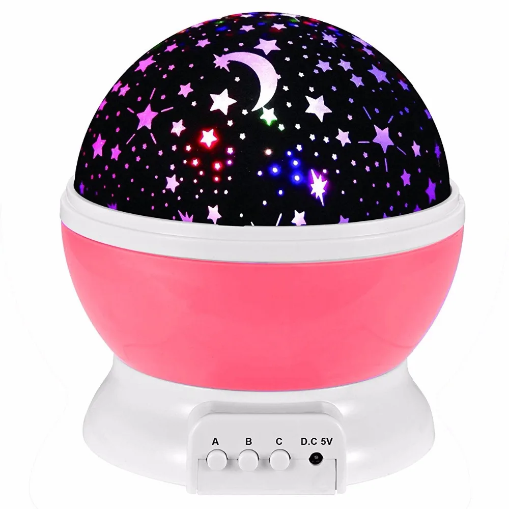 LED Night Lighting Lamp Light Up Your Bedroom With This Moon Star Sky Romantic Nightlight Projector Best Gift For Kid Teen | Освещение