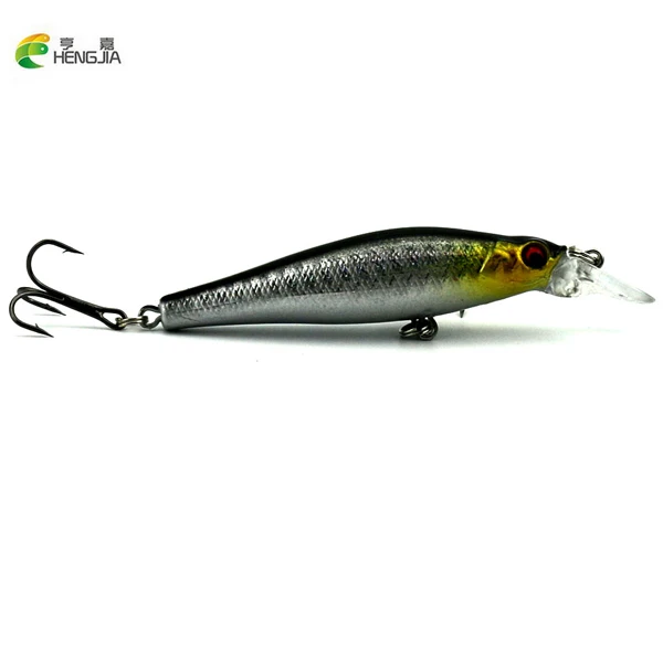 HENGJIA 1 шт. гольян твердый воблер Crankbait 3D глаза Позолоченные пластиковые лазерные