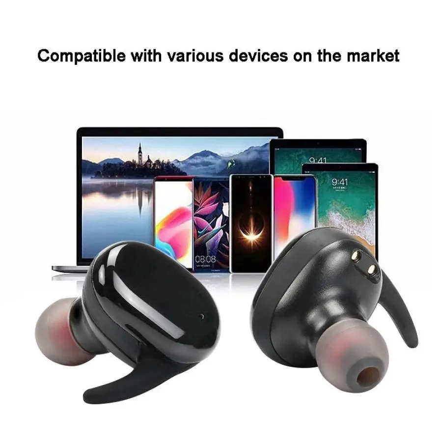Настоящие беспроводные наушники TWS Bluetooth гарнитура T2C мини спортивные музыка для
