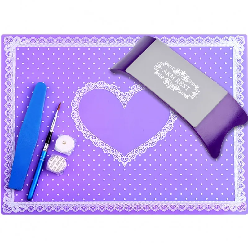 1 шт. силиконовые коврики для ногтей складная моющаяся подушка нейл арта