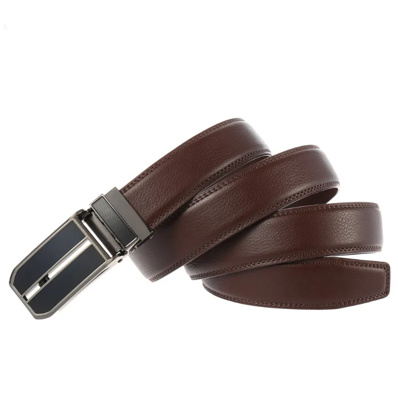 Мужской кожаный ремень с автоматической пряжкой деловой высокого качества |