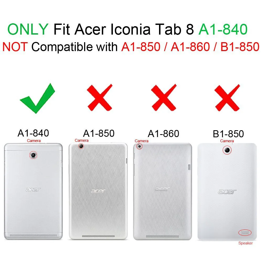 Для Acer Iconia Tab 8 A1 840FHD Смарт Shell Case cover Ультра тонкий Обложка Fit для 197C 131U 10G2 Case| |