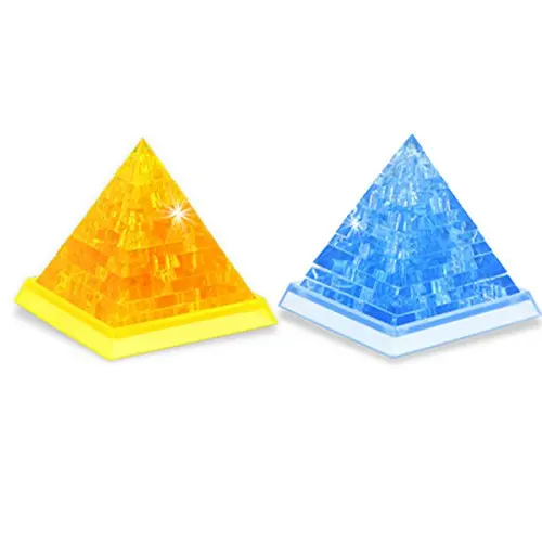 EBOYU(TM) 2 шт. * DIY 3D Кристаллический пазл модель Строительная игрушка-пирамида синий +