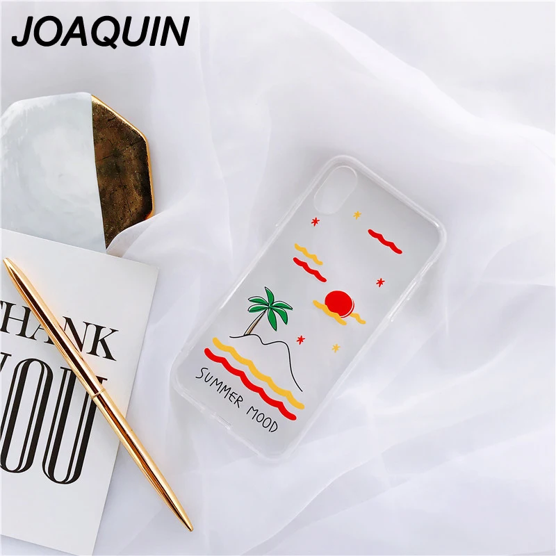 для чехла iPhone X Морской пляж закат CoCo прозрачный мягкий TPU чехлы для телефона 6 6s 7 8 7plus Летний стиль