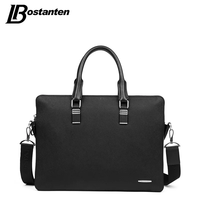 Bostanten 13 дюймов мужской портфель деловая сумка из натуральной кожи для ноутбука