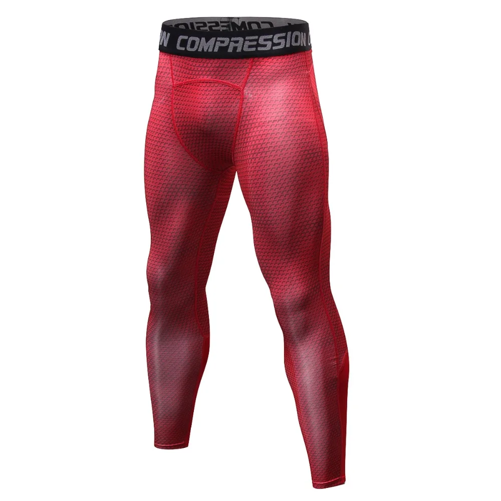 Red/blue/grey/white/black/bodybuilding men's leggings, large size s-xxxl elastic long pants.