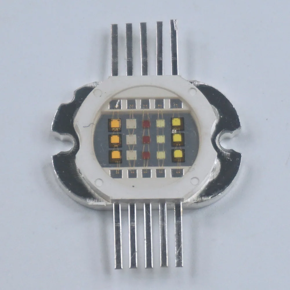 30 Вт 10 pin RGBWW(RGB+ белый+ теплый белый) 5 в 1 светодиодный чип излучатель для сценического Света