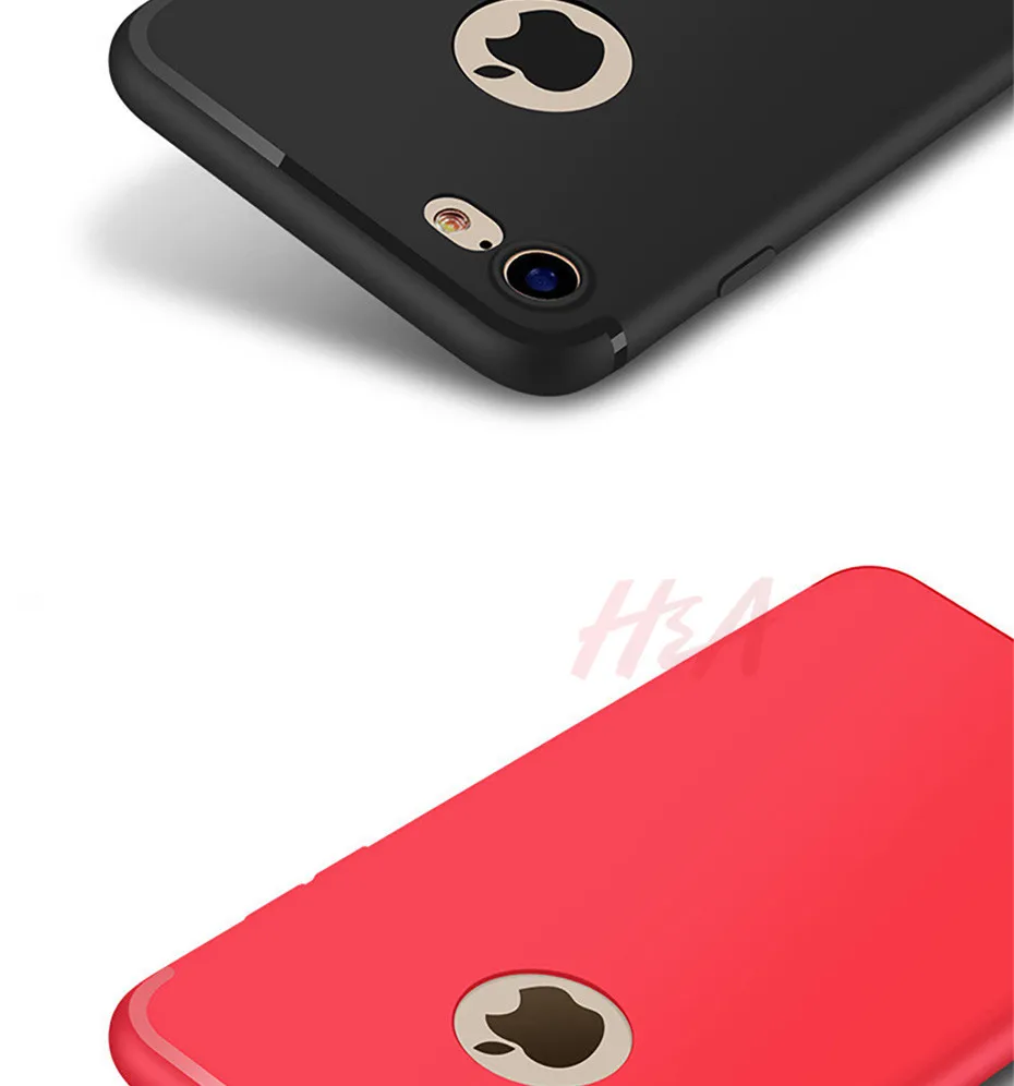 Ультратонкий силиконовый чехол H& A для iphone 7, 6, 6 S, 8 X, черный чехол, мягкий ТПУ матовый чехол для телефона, для iphone 7, 8 plus