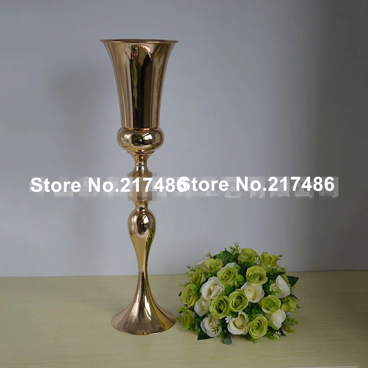 Золотой цветок вазы подсвечники Подставка Свадебный декор дорога приведет