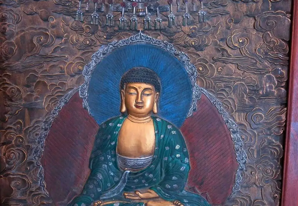 44 &quotКитайский тибетский деревянный Медный позолоченный серебряный тонкий Будда