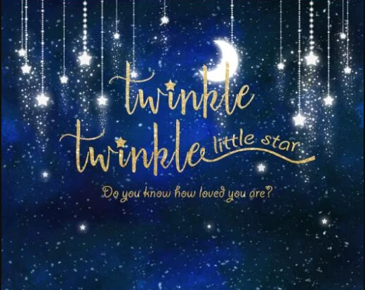 7x5FT Royal Blue Starry Night Moon Falling Stars Twinkle Little Star Custom Photo Studio Backdrop Background Vinyl 220cm x 150cm |