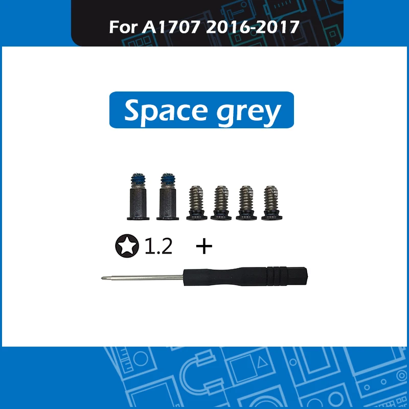 Новинка набор винтов в нижнем корпусе Space gray A1707 A1990 с отверткой для Macbook Pro Retina 15