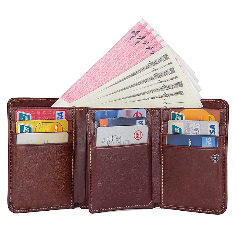 CICICUFF RFID блокирующий мужской кошелек из натуральной кожи Брендовые мужские