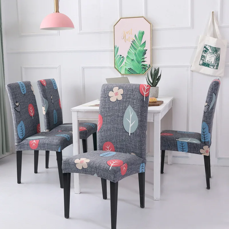 

High Elasticity Chair Covers Anti-dirty Stampa Seat Slipcovers for Wedding Hotel Banquet Removable Home Decor Chair Seat Cases