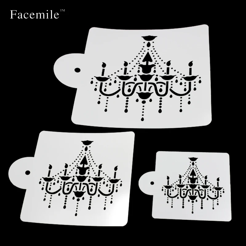3 шт. форма люстры Подарочный трафарет для помадки украшение кухонного кекса