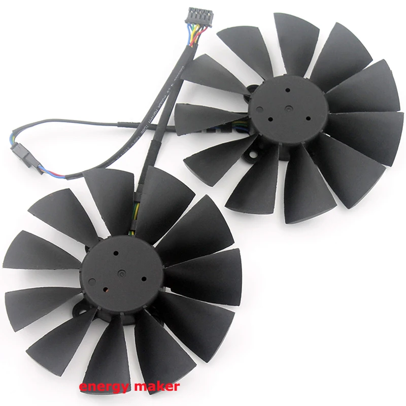 2 шт./лот R9 285/280 GPU кулер VGA вентилятор для ASUS STRIX R9285 R9280 OC Видеокарта охлаждения в