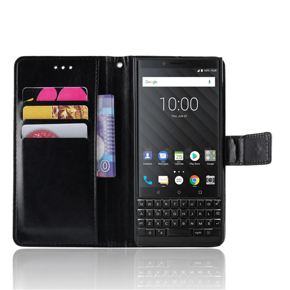 Чехол для BlackBerry Key 2 роскошный чехол-кошелек из искусственной кожи ударопрочный