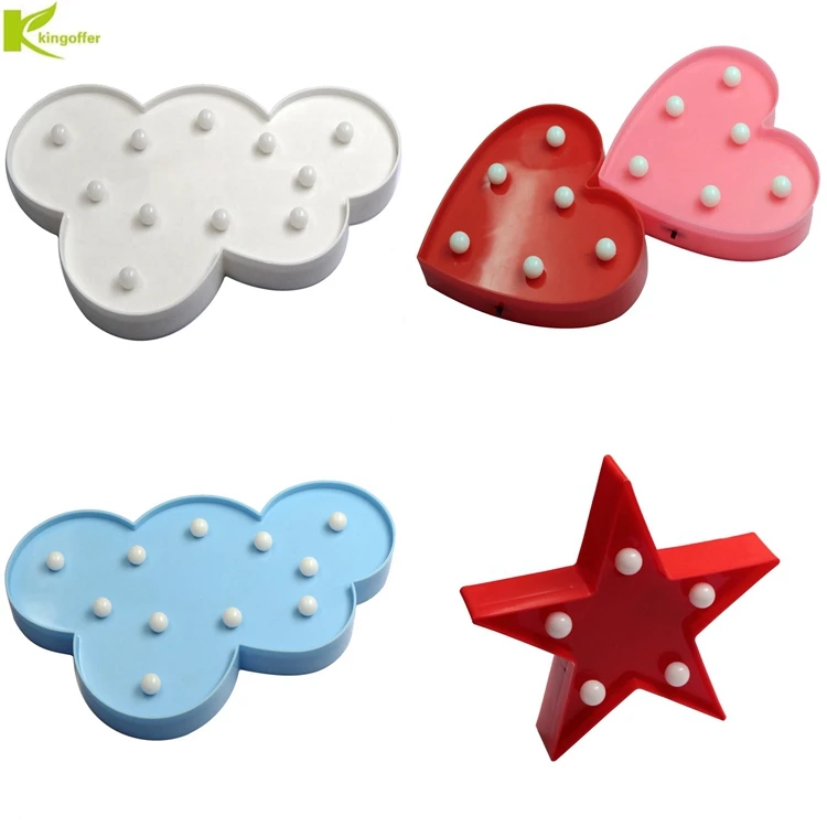 Новинка романтические ночники в форме сердца звезды облака 3D светодиодный