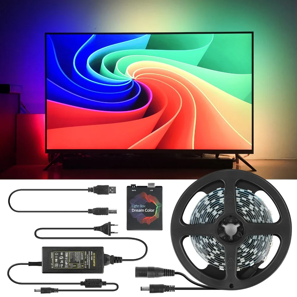 Полноразмерная Светодиодная лента WS2812b подсветка для телевизора с Android TV HD