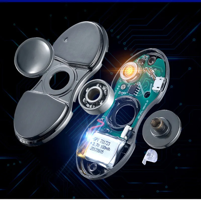 Hand Spinner Fidget Top Toy USB Electronic Cigarette Lighter Spin Finger LED Letters Gyro Focus | Игрушки и хобби