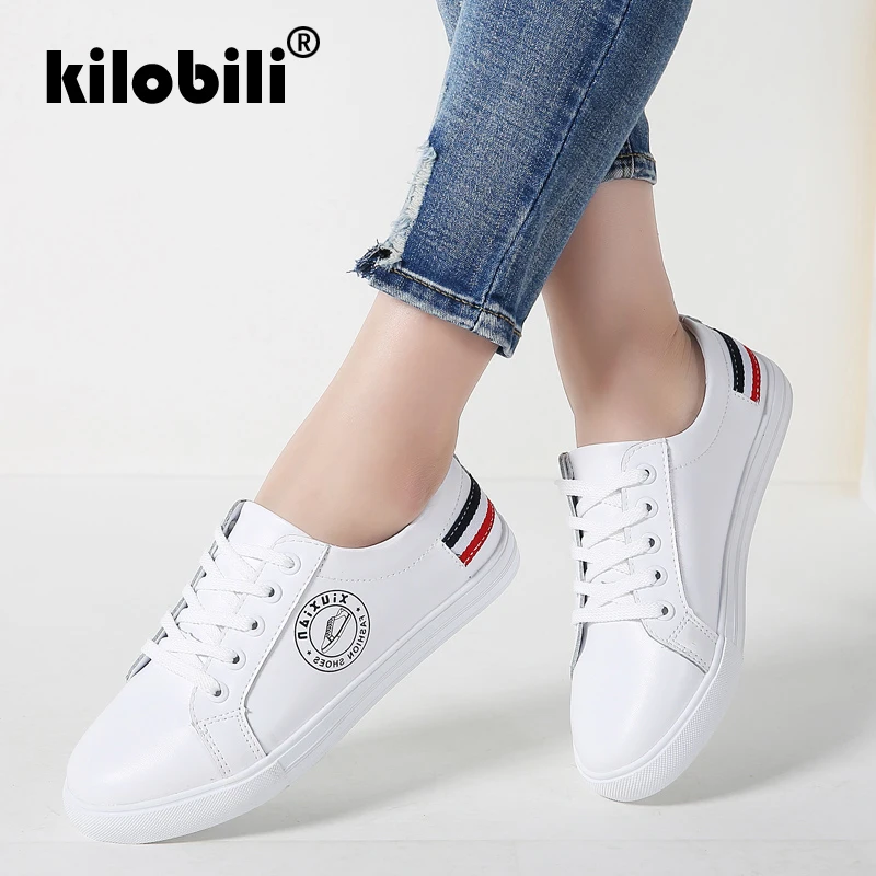 Kilobili/2019 г. весенние женские кроссовки Женская обувь без каблуков на шнуровке