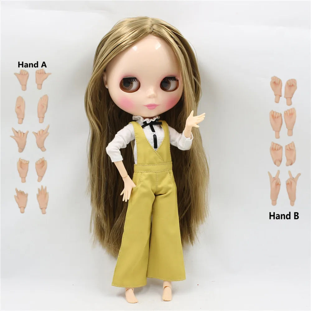 Кукла ICY DBS Blyth 1/6 Обнаженная фабрика кукла 230BL0662 коричневые прямые волосы телесная