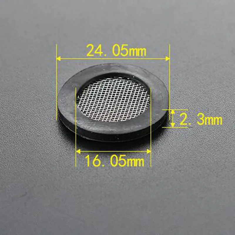 

10Pcs/Lot 3/4" Black Rubber 24*16*2mm Flat Gasket Sealing Ring with Stainless Steel Filter Wire Net for Shower Pipe Tube