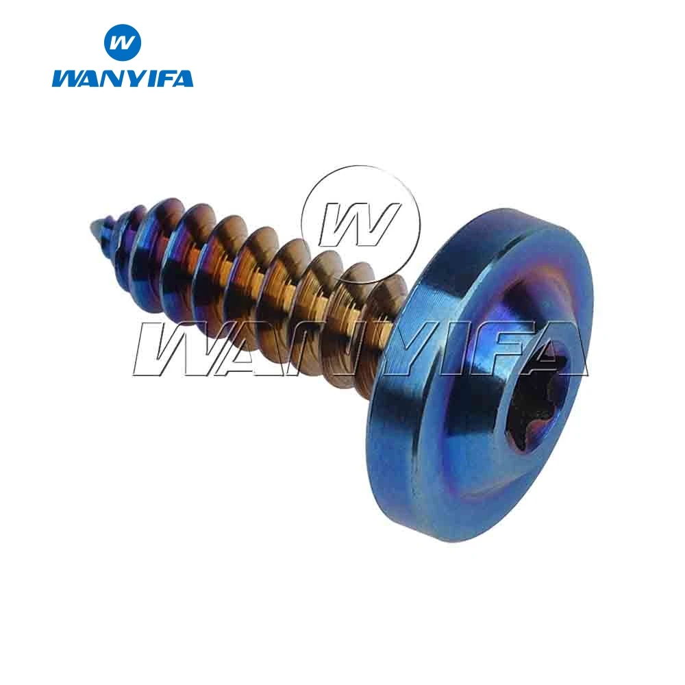 M5x15mm Burning Blue Титановый "Wanyifa" Болт M4x15 20 мм M5x15 17 20 мм саморез кнопка с шестигранной головкой винт для мотоциклов и автомобилей - Цвет: M5x15mm Burning Blue