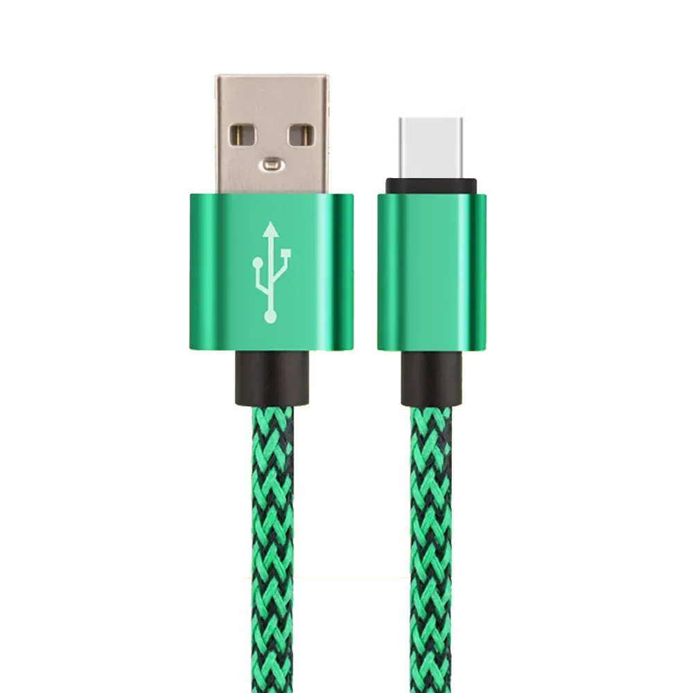 Зеленый 1 м usb type C кабель для быстрой зарядки type-c 3,1 кабель для передачи данных для samsung S9 S8 Note8 для Xiaomi mi6 для huawei адаптер# P4 - Цвет: Зеленый