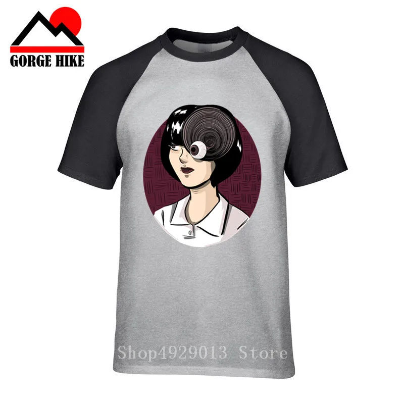 MIJ Spiral Spiralized Men Casual Tees Uzumaki Shirt Junji Ito Horror Manga Shirts Male Funny Cotton T Harajuku Streetwear | Мужская
