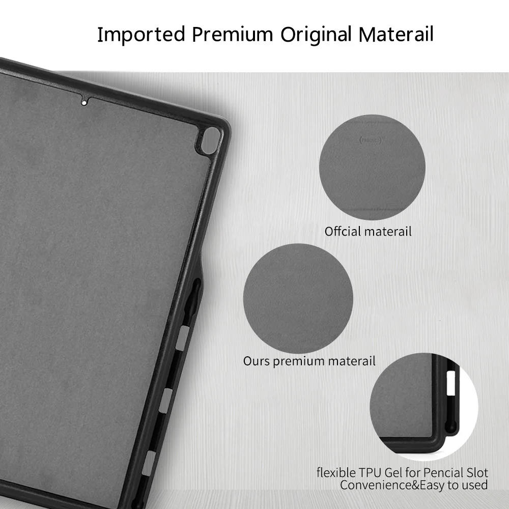 WOWCASE Бизнес кейсы для iPad Pro 9.7 Роскошный футляр карандаша Тонкая защитная задняя