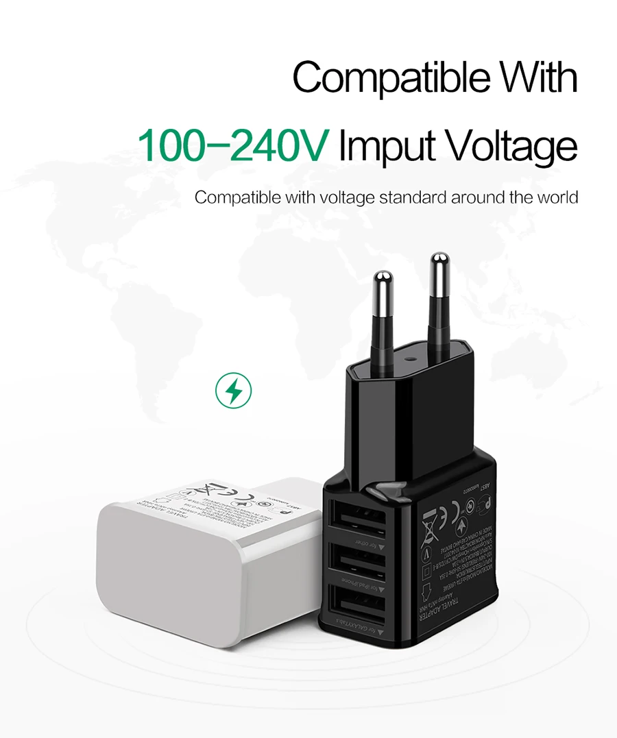 SHIERAK ЕС Plug мощность AC/DC адаптеры USB зарядное устройство 5 В 2A используется для мобильного телефона Pad электрические устройства