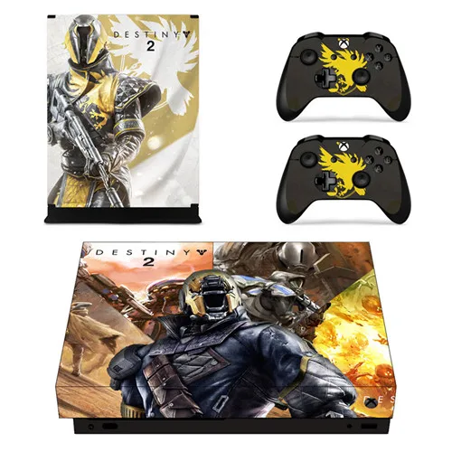 Игра Destiny 2 наклейка на кожу для Microsoft Xbox One X консоль и 2 контроллера для Xbox One X наклейка на кожу винил