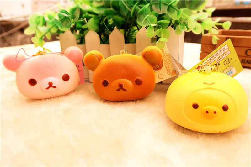 Decocase 1 шт. Kawaii японское аниме мягкий медленно поднимающийся брелок еда пекарня хлеб булочка тост медведь овца Шиба собака Телефон ремешок с подвеской