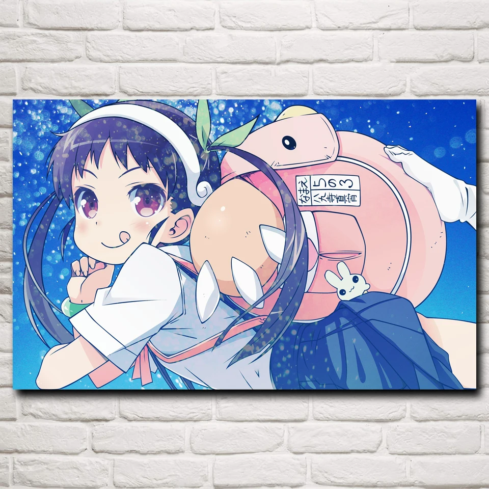 Постеры и принты Monogatari серия Hachikuji Mayoi шелковые Аниме Картина для гостиной