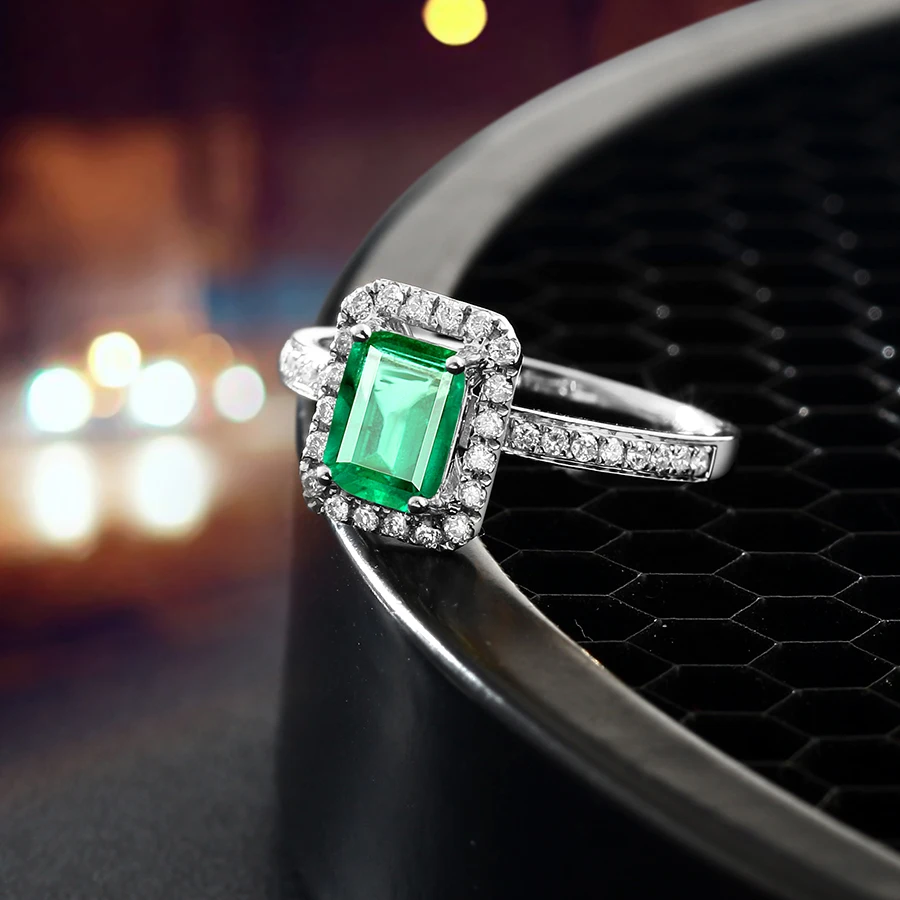 Женское кольцо для помолвки 2.7CT AAA Lab created с кристаллом моиссанита 14 k белое